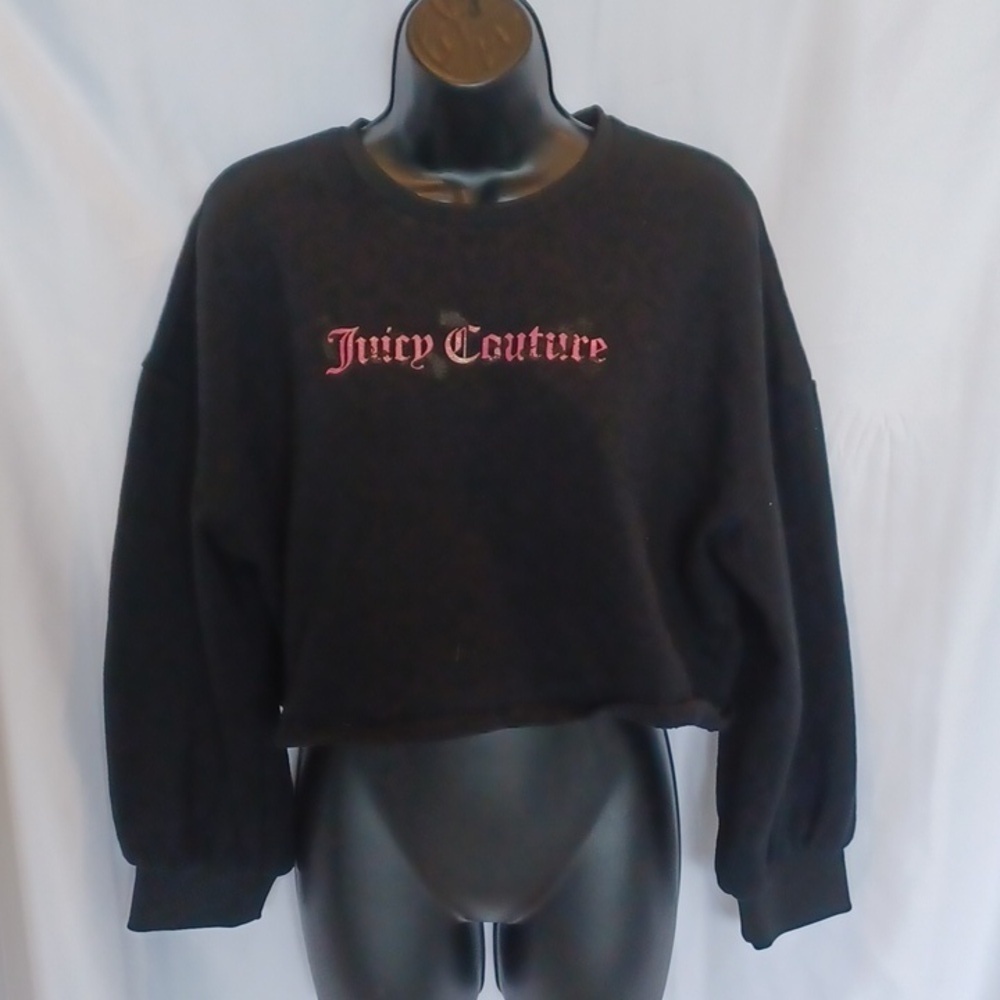 Juicy Couture Black & Pink Crop Sweatshirt, 1x